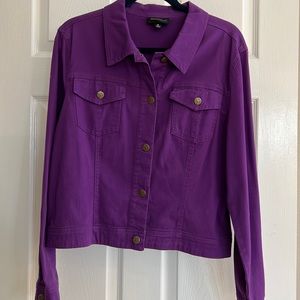 Purple Jean jacket. Excellent condition size 16